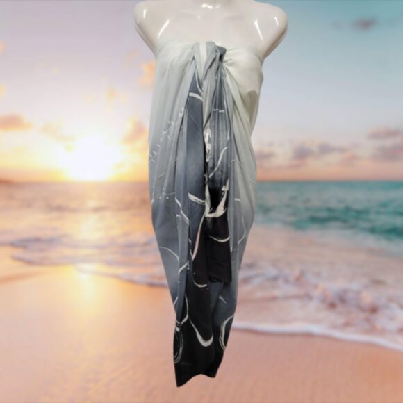 Womens Sarong Cotton Wrap Handpainted Batik Wrapskirt Beach Pareo Beachwear-NEW - Picture 5 of 6